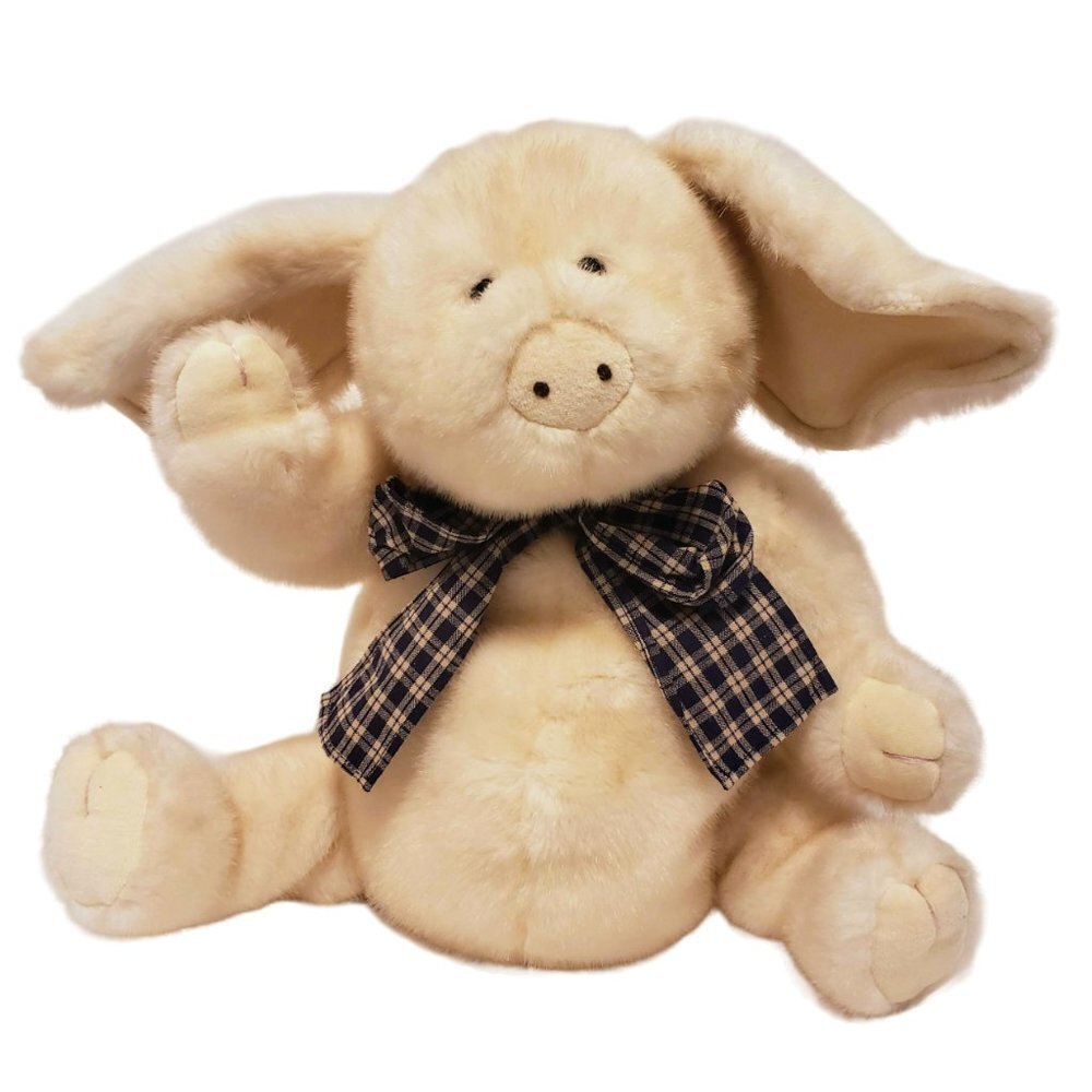 BOYDS' BEARS COLLECTION Willie B. Bacon Pig Weighted Bottom Plush Stuffed Animal